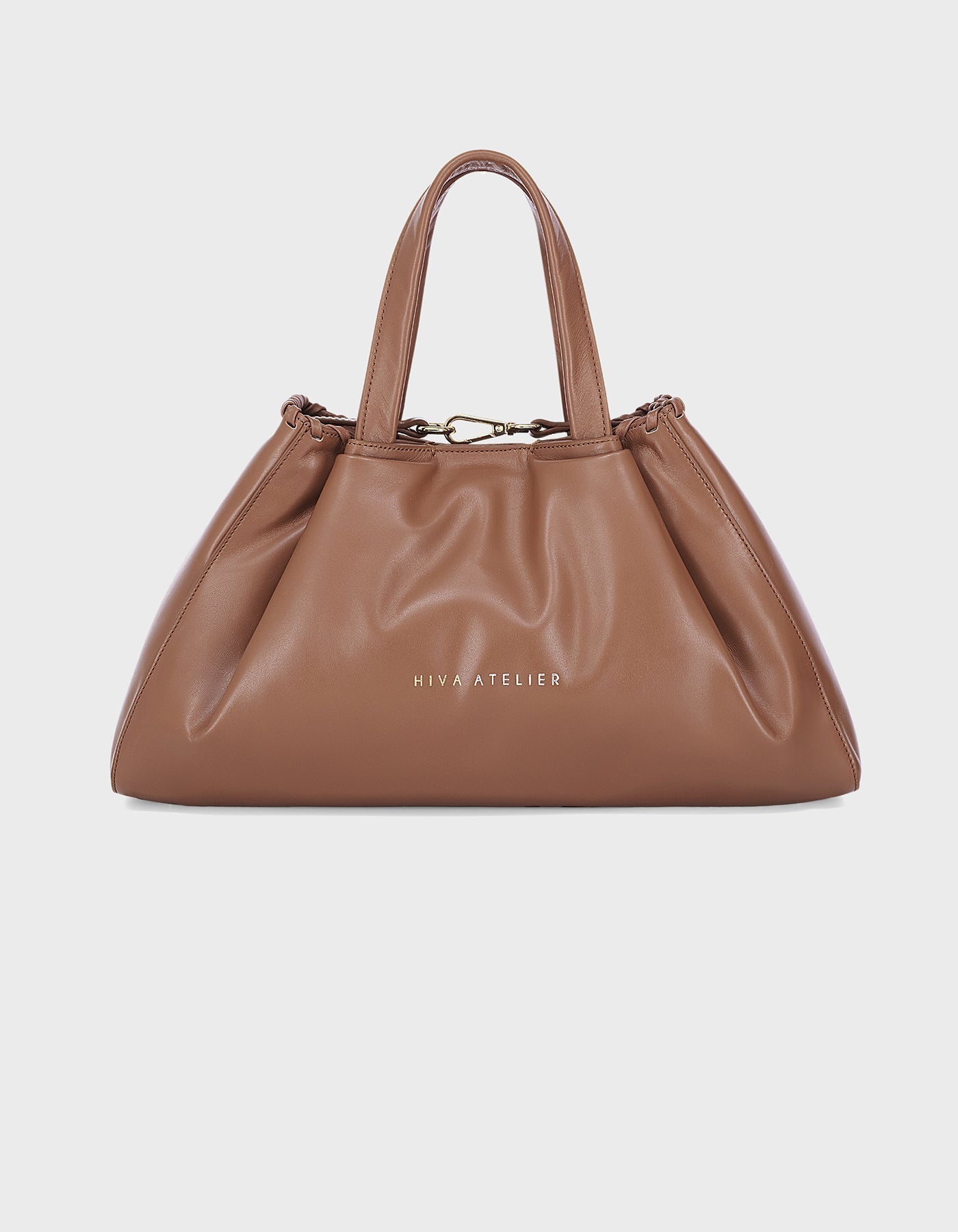 Hiva Atelier | Nubi Pedded Shoulder Bag Wood | Beautiful and Versatile Leather Accessories
