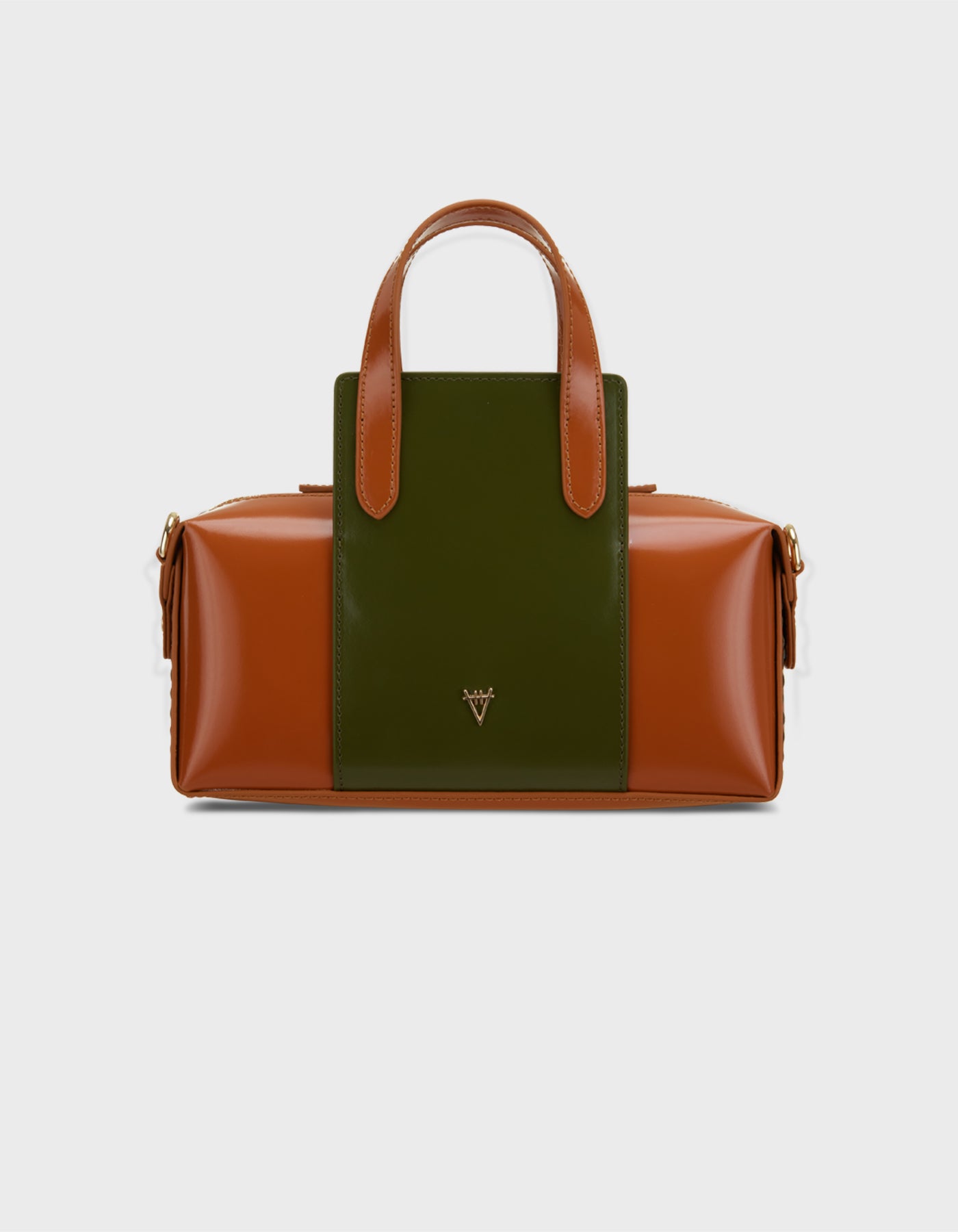 Hiva Atelier | Onsra Cylinder Shoulder Bag Burnt Orange Olive | Beautiful and Versatile Leather Accessories