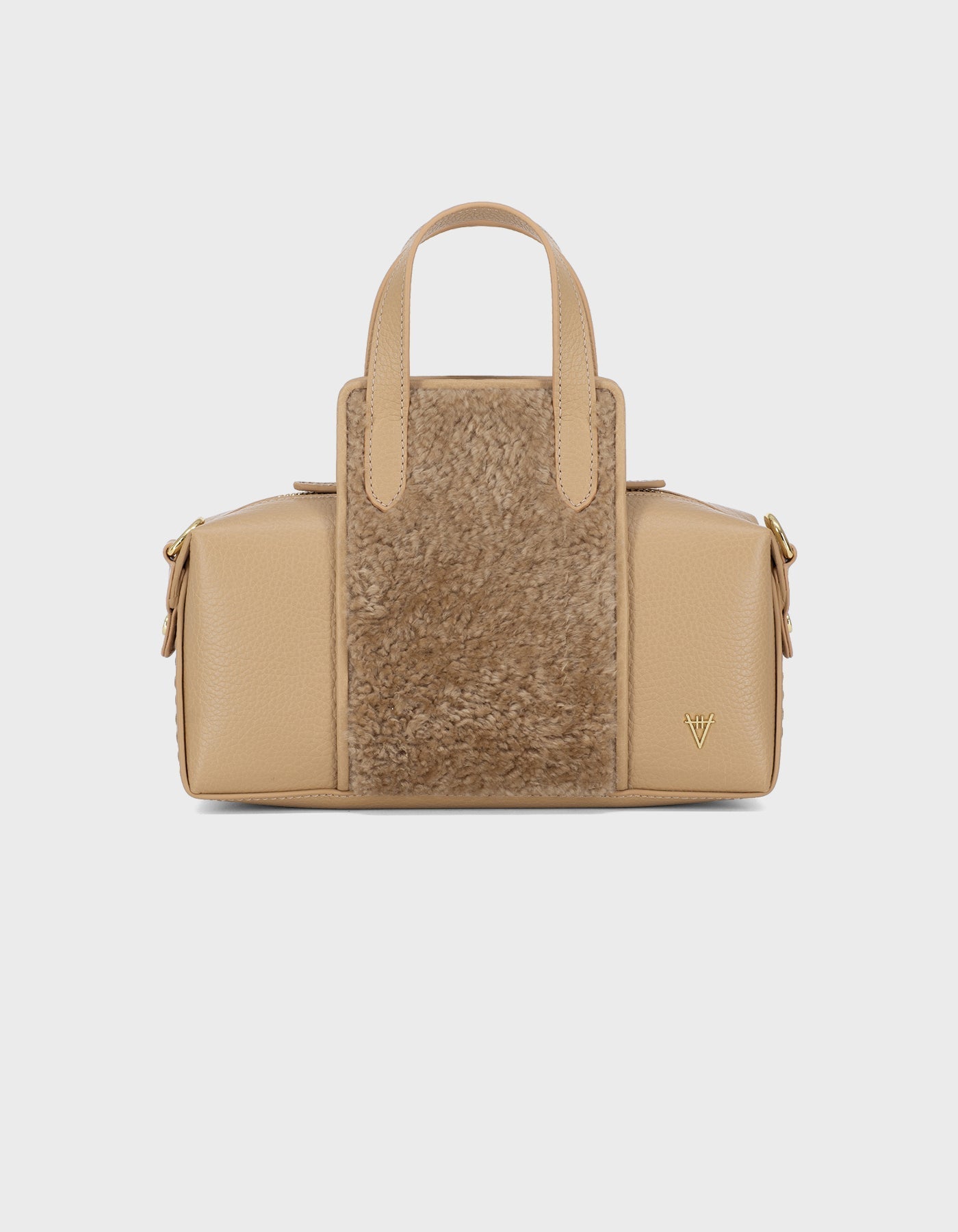 Hiva Atelier | Onsra Cylinder Shoulder Bag Shearling Biscuit | Beautiful and Versatile Leather Accessories