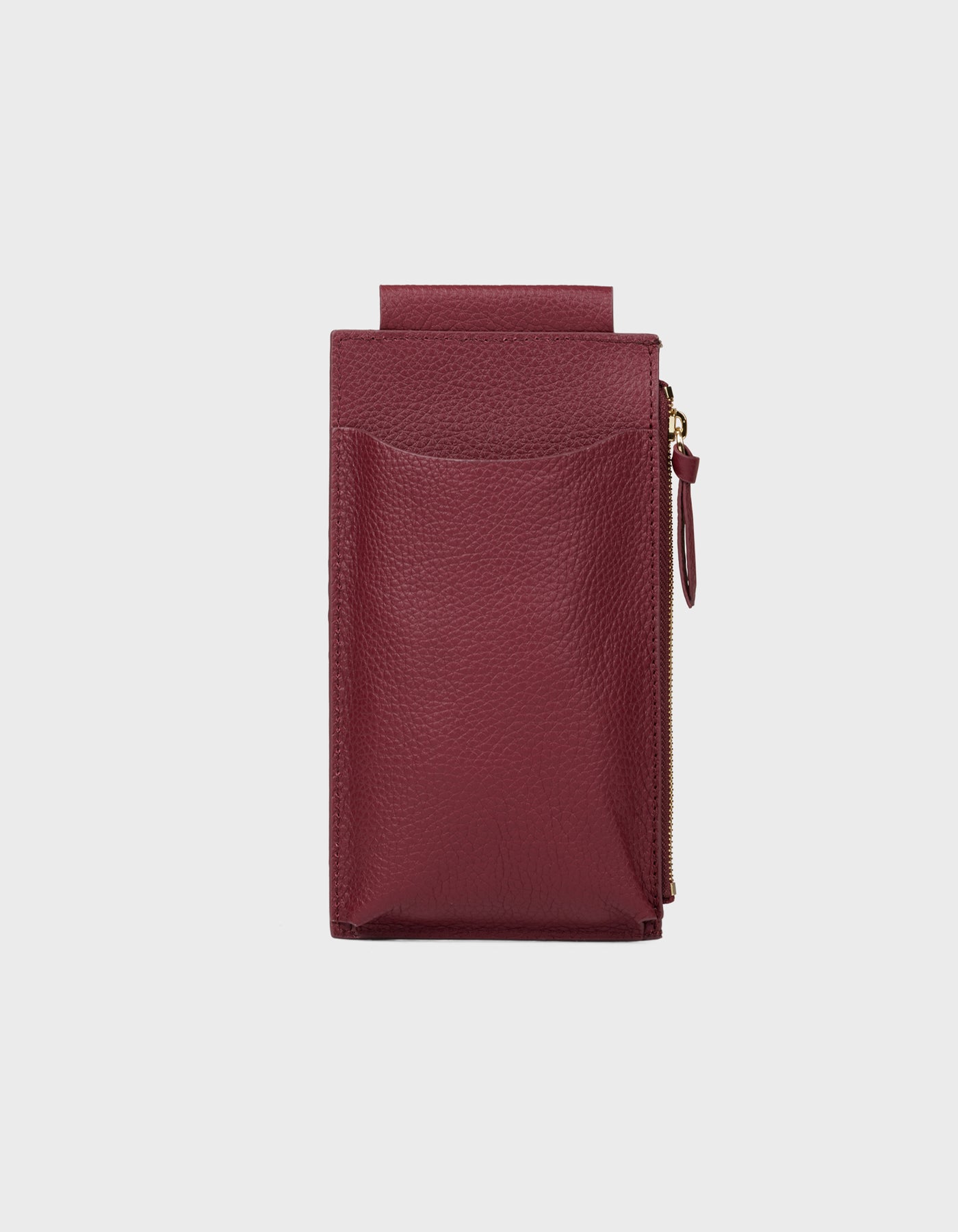 HiVa Atelier | Crossbody Phone Bag Burgundy | Beautiful and Versatile Leather Accessories