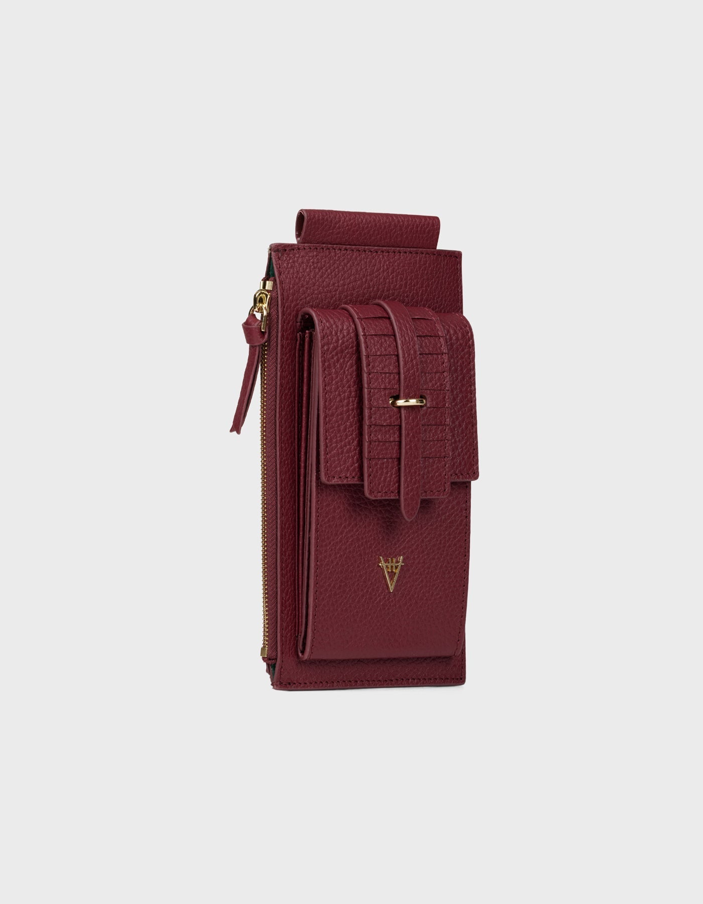 HiVa Atelier | Crossbody Phone Bag Burgundy | Beautiful and Versatile Leather Accessories