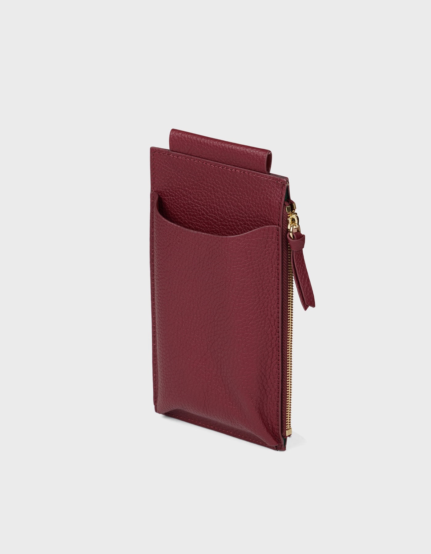 HiVa Atelier | Crossbody Phone Bag Burgundy | Beautiful and Versatile Leather Accessories