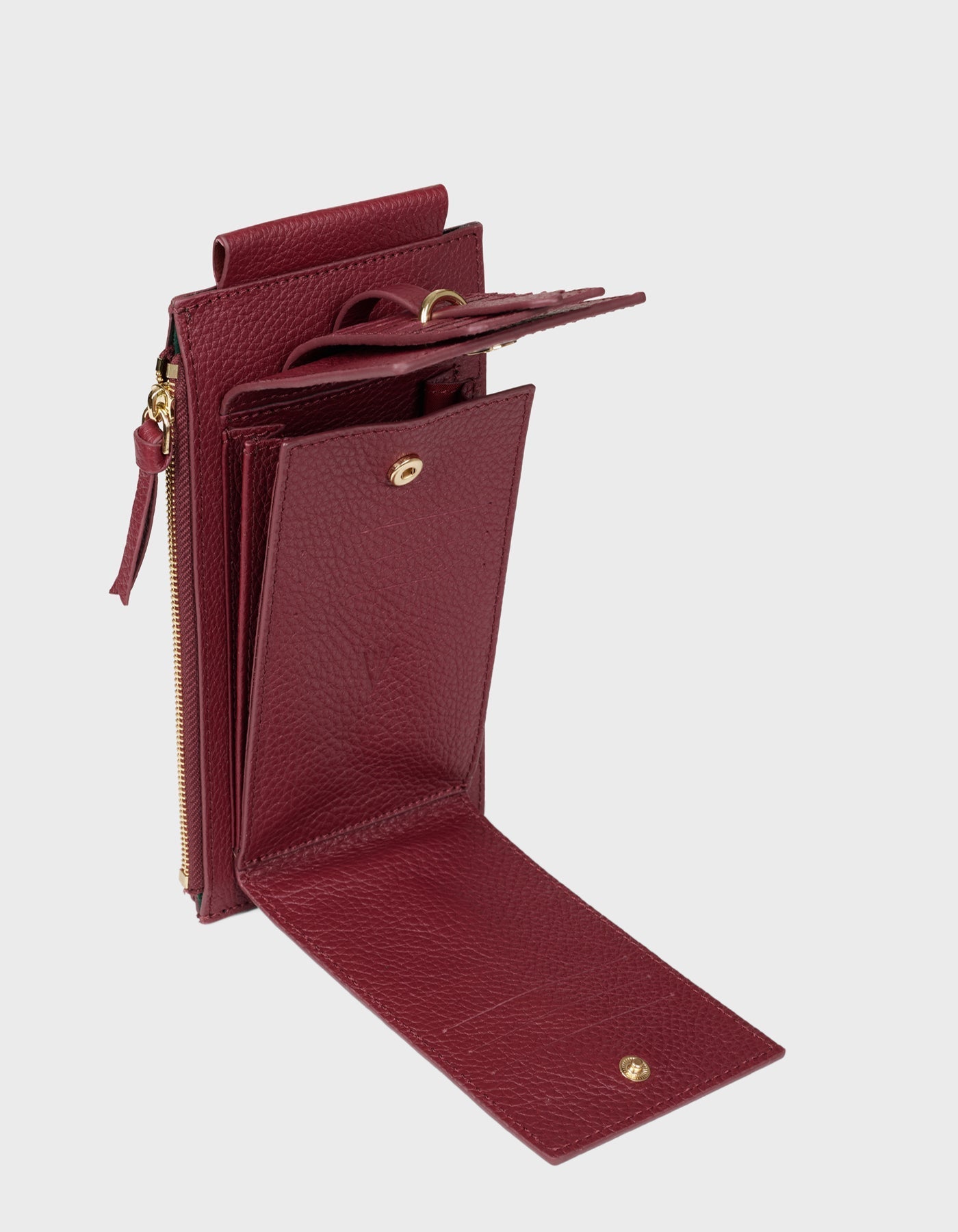 HiVa Atelier | Crossbody Phone Bag Burgundy | Beautiful and Versatile Leather Accessories