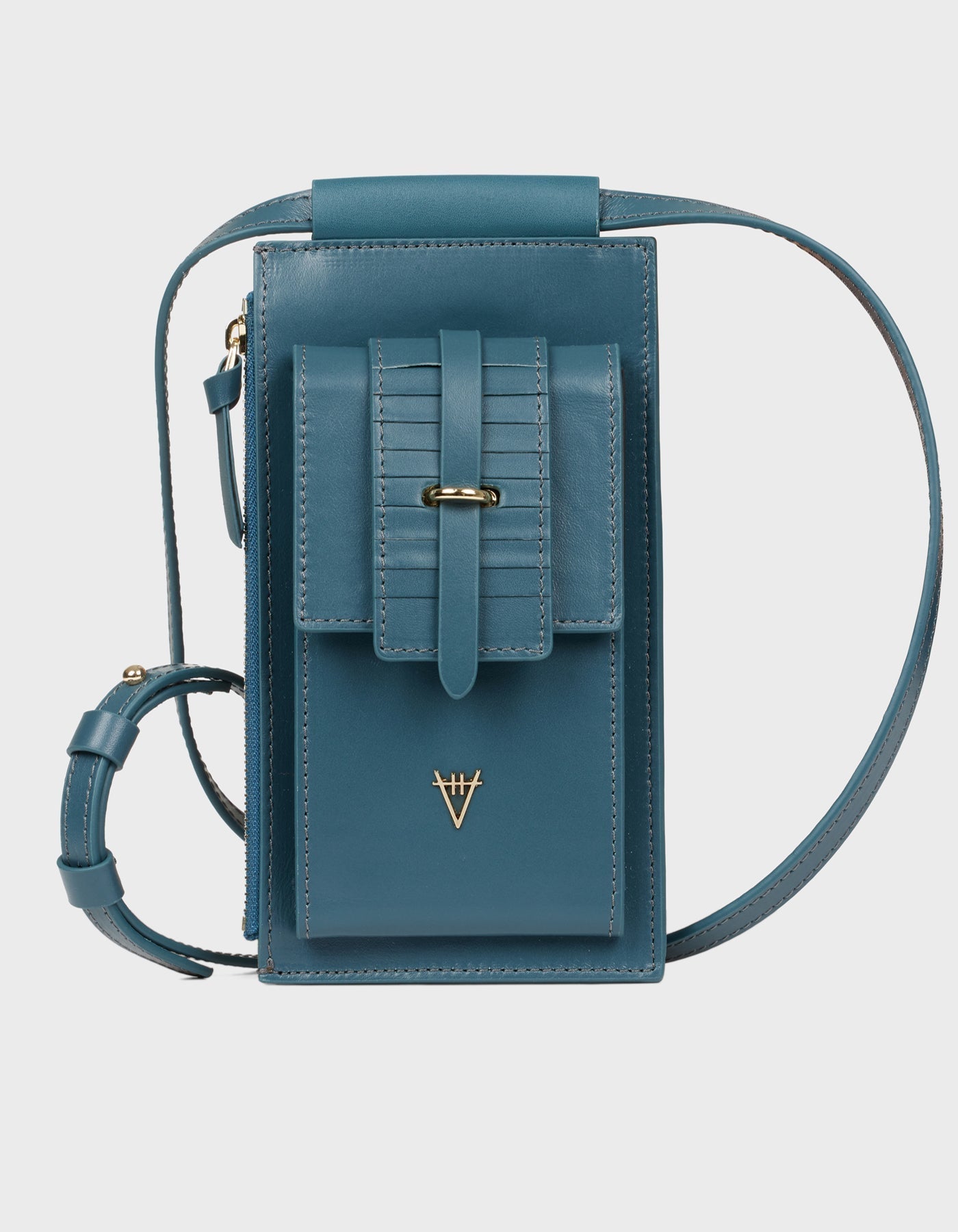 HiVa Atelier | Crossbody Phone Bag Deep Blue | Beautiful and Versatile Leather Accessories