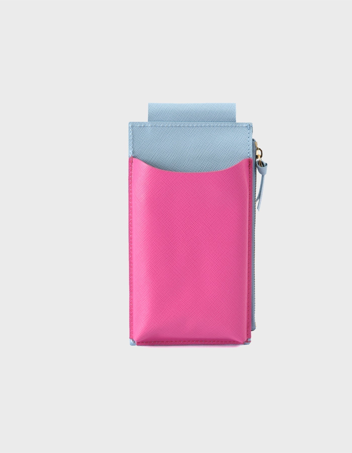 HiVa Atelier | Crossbody Phone Bag Fuchsia & Orange & Sky Blue | Beautiful and Versatile