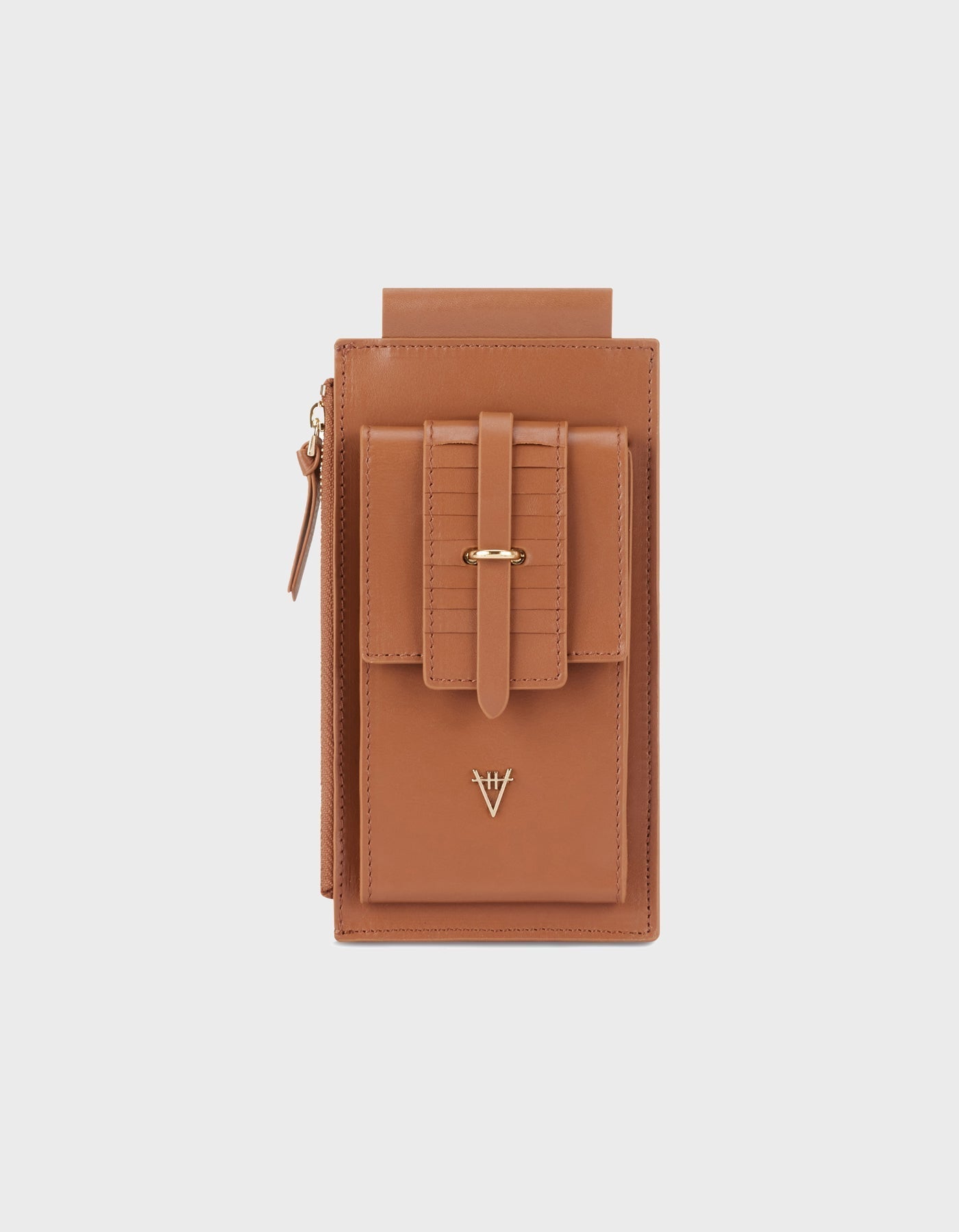 HiVa Atelier | Crossbody Phone Bag Wood | Beautiful and Versatile Leather Accessories