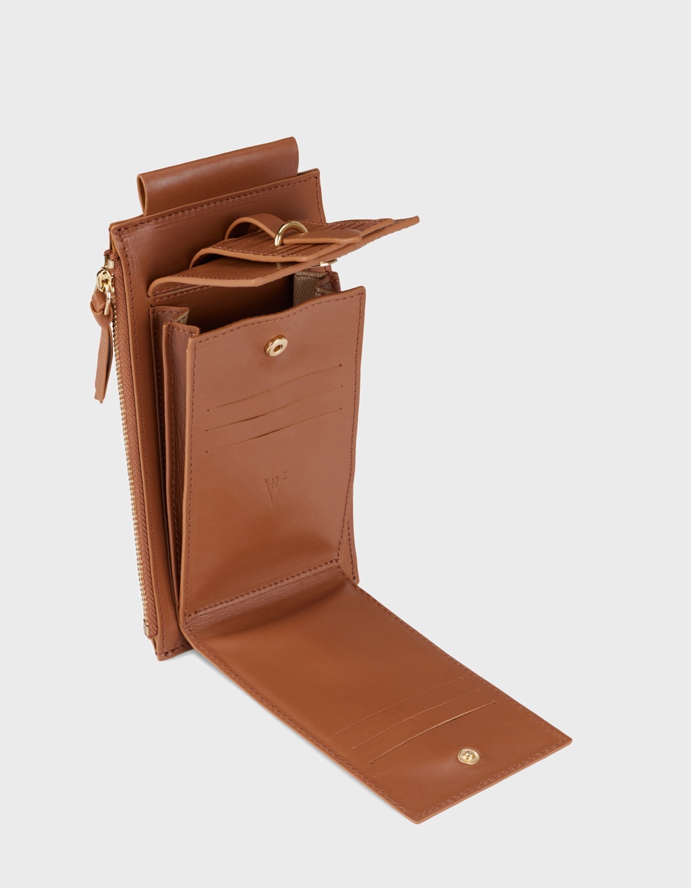 HiVa Atelier | Crossbody Phone Bag Wood | Beautiful and Versatile Leather Accessories