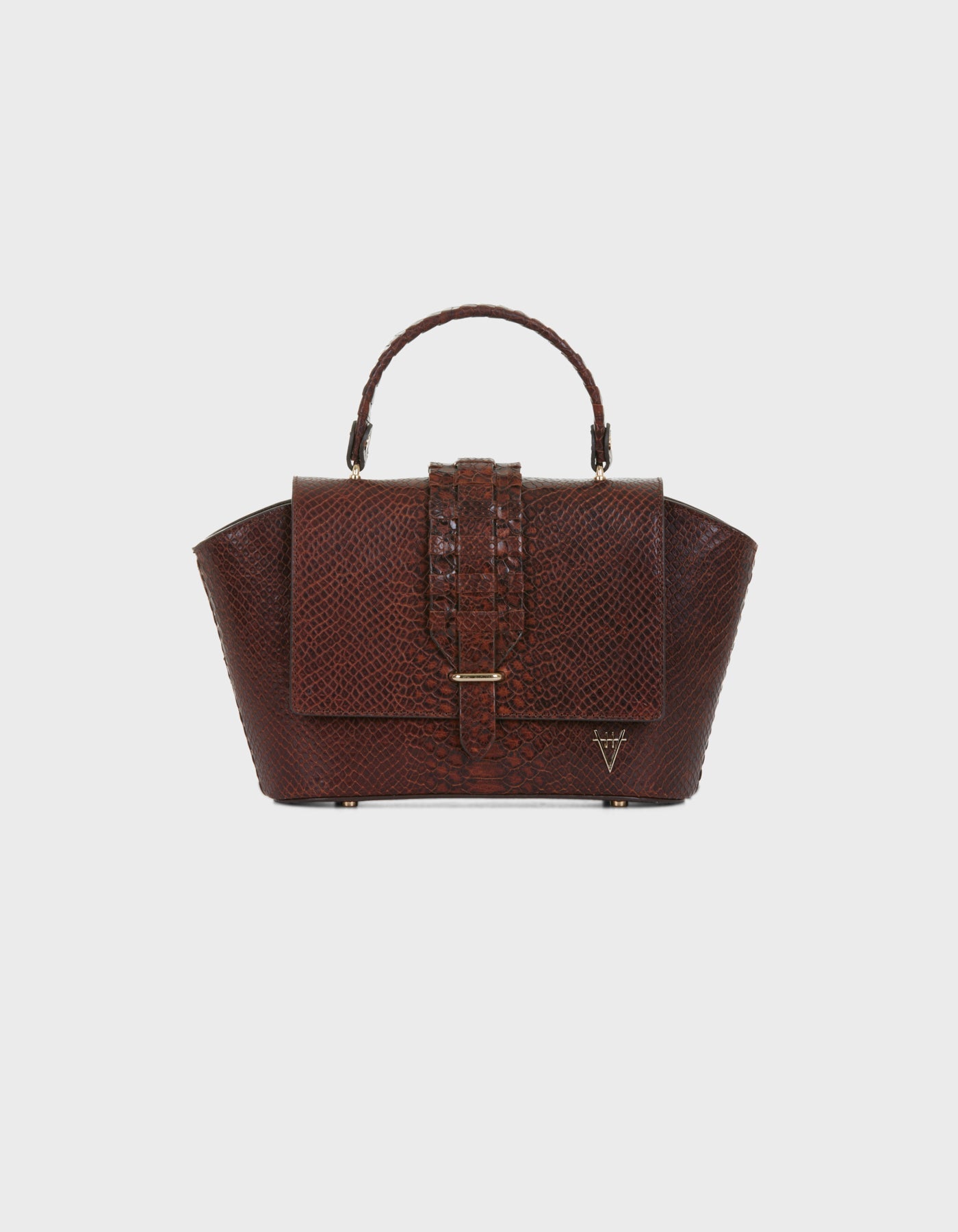 HiVa Atelier | Ventus Shoulder Bag Snake Effect Cognac | Beautiful and Versatile Leather Accessories