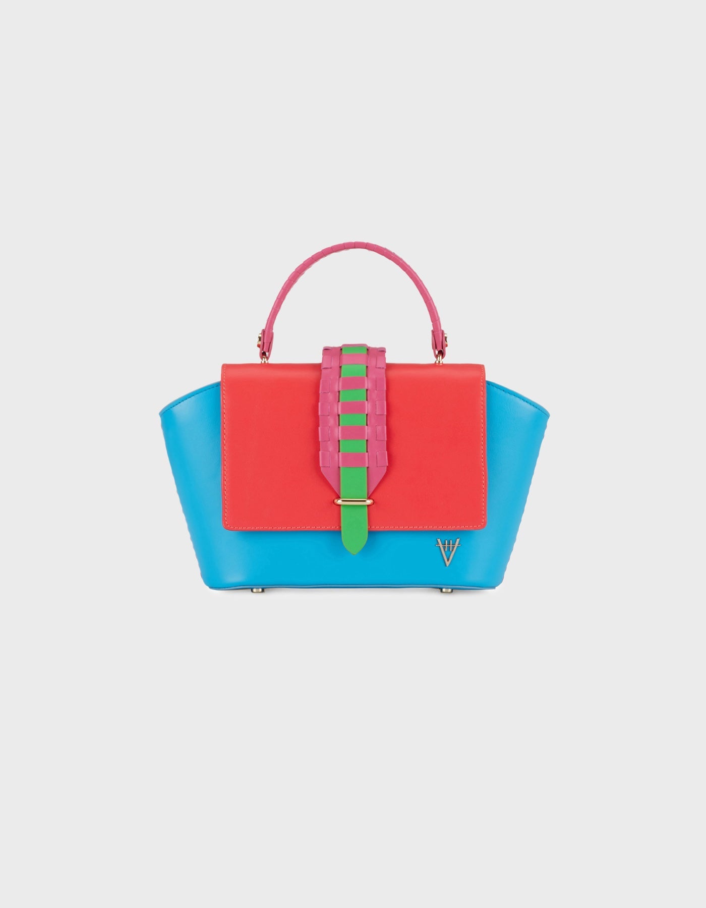 HiVa Atelier | Ventus Shoulder Bag Sky Blue & Fuchsia & Green & Coral | Beautiful and Versatile