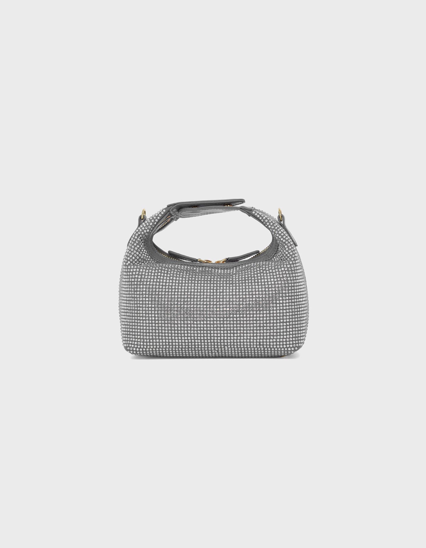 Hiva Atelier | Mini Croissant Silver Crystal - Embellished | Beautiful and Versatile Leather Accessories